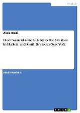 Das US-amerikanische Ghetto. Die Situation in Harlem und South Bronx in New York