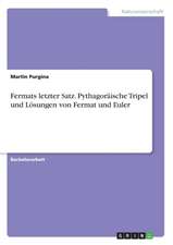 Fermats letzter Satz. Pythagoräische Tripel und Lösungen von Fermat und Euler