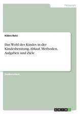 Das Wohl des Kindes in der Kindesberatung. Ablauf, Methoden, Aufgaben und Ziele