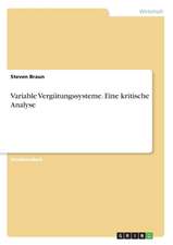 Variable Vergütungssysteme. Eine kritische Analyse