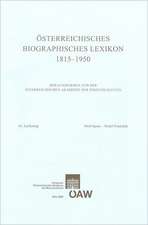 Osterreichisches Biographisches Lexikon 1815-1950, 61. Lieferung