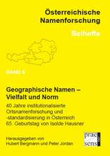 Geographische Namen - Vielfalt und Norm