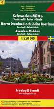 FuB Schweden 04 Mitte, Sundsvall, Falun, Gävle 1 : 250 000. Autokarte