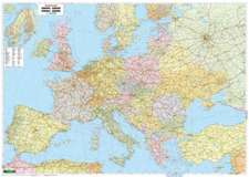 Wall map marker panel: Europe politically large format, 1:2.6 million