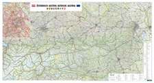 Wall map marker board: Austria physically large format 1:300,000