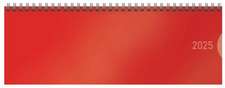 Tischquerkalender Classic Colourlux rot 2025