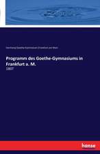 Programm des Goethe-Gymnasiums in Frankfurt a. M.