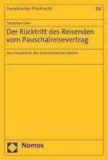 Der Rücktritt des Reisenden vom Pauschalreisevertrag