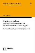 Die Genese und der parteipolitische Diskurs um öffentliche Wirtschaftstätigkeit