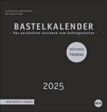 Premium-Bastelkalender schwarz mittel 2025