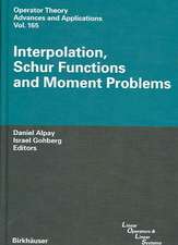 Interpolation, Schur Functions and Moment Problems