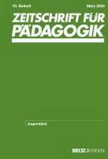 Zeitschrift für Pädagogik 70.Beiheft 2024: Jugend(en)