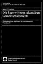 Die Sperrwirkung sekundären Gemeinschaftsrechts