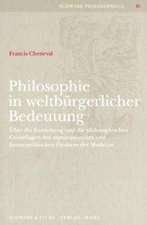 Philosophie in weltbürgerlicher Bedeutung