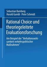 Rational Choice und theoriegeleitete Evaluationsforschung: Am Beispiel der „Verhaltenswirksamkeit verkehrspolitischer Maßnahmen“