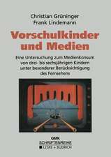 Vorschulkinder und Medien: Eine Untersuchung zum Medienkonsum von drei- bis sechsjährigen Kindern unter besonderer Berücksichtigung des Fernsehens