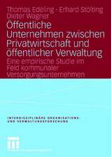 Öffentliche Unternehmen zwischen Privatwirtschaft und öffentlicher Verwaltung: Eine empirische Studie im Feld kommunaler Versorgungsunternehmen