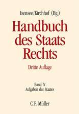 Handbuch des Staatsrechts der Bundesrepublik Deutschland Band IV