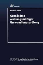 Grundsätze ordnungsmäßiger Umwandlungsprüfung