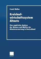 Kreislaufwirtschaftssystem Altauto: Eine empirische Analyse der Akteure und Märkte der Altautoverwertung in Deutschland