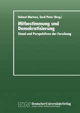 Mitbestimmung und Demokratisierung: Stand und Perspektiven der Forschung