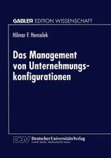 Das Management von Unternehmungskonfigurationen