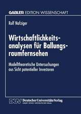 Wirtschaftlichkeitsanalysen für Ballungsraumfernsehen: Modelltheoretische Untersuchungen aus Sicht potentieller Investoren