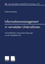 Informationsmanagement in vernetzten Unternehmen: Wirtschaftlichkeit, Organisationsänderungen und der Erfolgsfaktor Zeit