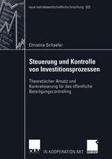 Steuerung und Kontrolle von Investitionsprozessen