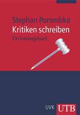 Porombka, S: Kritiken schreiben