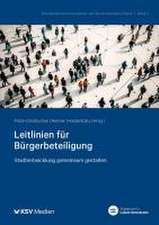 Leitlinien für vorhabenbezogene Bürgerbeteiligung