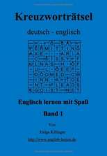 Englisch lernen mit Spaß. Kreuzworträtsel deutsch-englisch