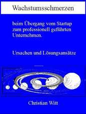 Wachstumsschmerzen beim Übergang vom Startup zum professionell geführten Unternehmen. Ursachen und Lösungsansätze