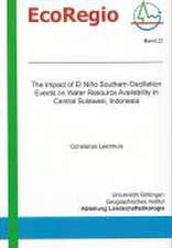 The Impact of El Niño Southern Oscillation Events on Water Resource Availability in Central Sulawesi, Indonesia