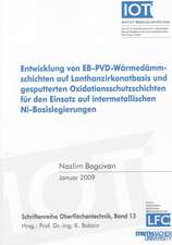 Entwicklung von EB-PVD-Wärmedämmschichten auf Lanthanzirkonatbasis und gesputterten Oxidationsschutzschichten für den Einsatz auf intermetallischen Ni-Basislegierungen