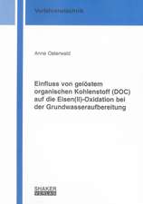 Einfluss von gelöstem organischen Kohlenstoff (DOC) auf die Eisen(II)-Oxidation bei der Grundwasseraufbereitung