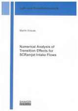 Numerical Analysis of Transition Effects for SCRamjet Intake Flows