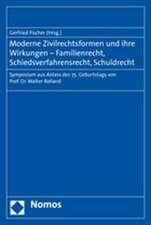 Moderne Zivilrechtsformen Und Ihre Wirkungen - Familienrecht, Schiedsverfahrensrecht, Schuldrecht