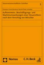 Aufkommen-, Beschäftigungs- und Wachstumswirkungen einer Steuerreform nach dem Vorschlag von Mitschke