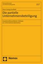 Die partielle Unternehmensbeteiligung