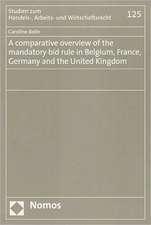 A comparative overview of the mandatory bid rule in Belgium, France, Germany and the United Kingdom