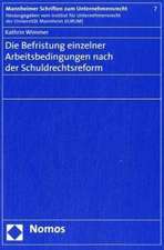 Die Befristung einzelner Arbeitsbedingungen nach der Schuldrechtsreform