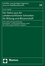 Der Status quo der urheberrechtlichen Schranken für Bildung und Wissenschaft