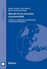 Was Die Eu Im Innersten Zusammenhalt: Debatten Zur Legitimitat Und Effektivitat Supranationalen Regierens