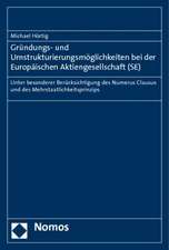 Grundungs- Und Umstrukturierungsmoglichkeiten Bei Der Europaischen Aktiengesellschaft (Se)