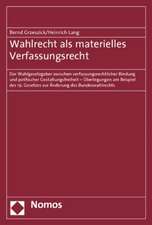 Wahlrecht als materielles Verfassungsrecht