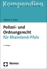 Polizei- Und Ordnungsrecht Fur Rheinland-Pfalz: Ausgewahlte Beitrage Zum Schul- Und Bildungsrecht Von Johann Peter Vogel