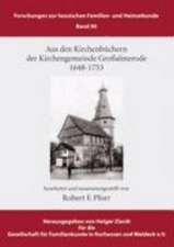 Aus den Kirchenbüchern der Kirchengemeinde Großalmerode 1648 - 1753