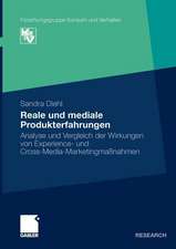 Reale und mediale Produkterfahrungen: Analyse und Vergleich der Wirkungen von Experience- und Cross-Media-Marketingmaßnahmen