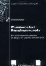 Wissenswerte durch Unternehmensnetzwerke: Eine multiperspektivische Analyse am Beispiell von Corporate Venture Capital